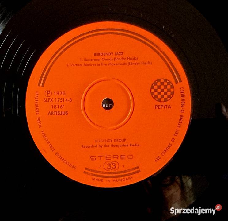 Bergendy Jazz 1 płyta Płyty i kasety Muzyka Szczecin