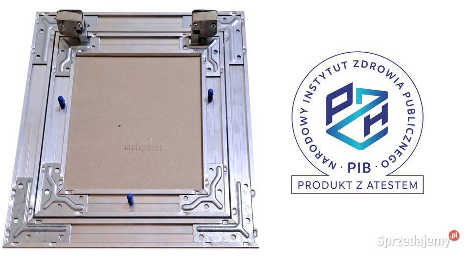 Rewizja aluminiowa na zawiasach 80X80 800X800