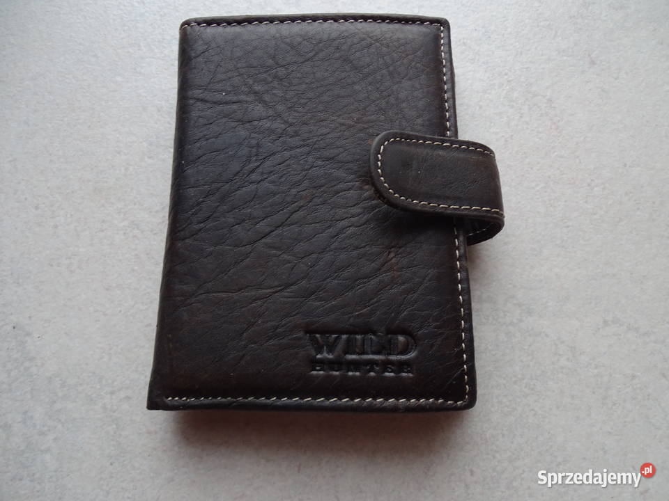 Męski zapinany skórzany portfel WILD HUNTER Różan