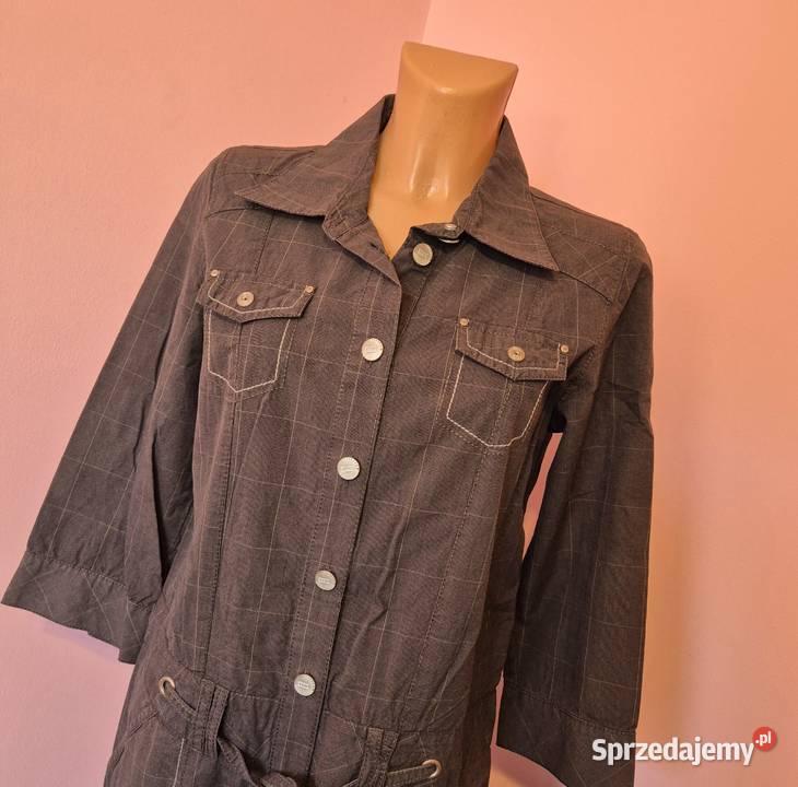 Sukienka koszulowa w kratę Brzesko