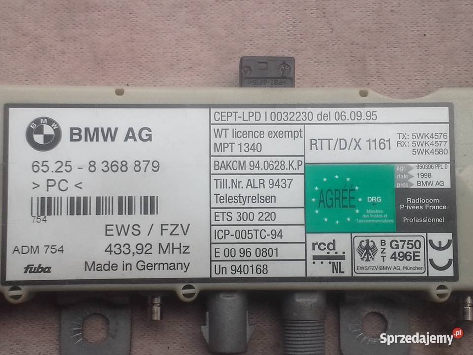 BMW E39 wzmacniacz antenowy 65258368879 8368879 zachodniopomorskie Dębno