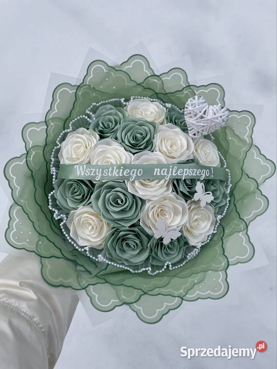 Wieczne róże bukiet handmade prezent niej Wrocław