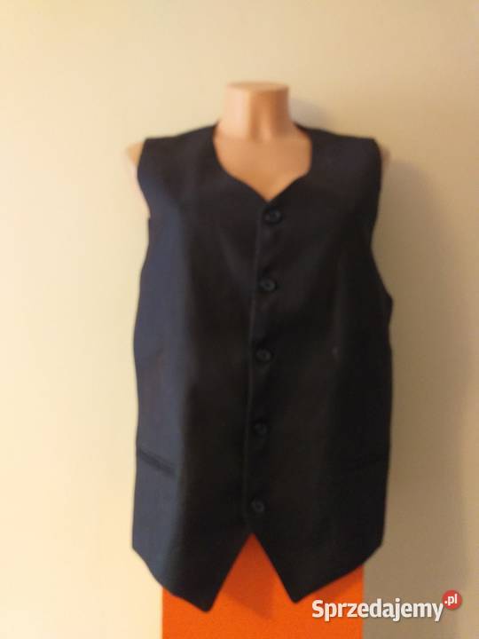 Kamizelka Czarna 5 Guzików 2 Kieszonki 176 NOWA Bydgoszcz