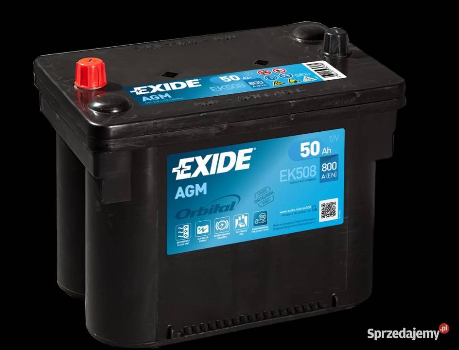 Akumulator Exide Orbital AGM STARTSTOP EK508 Układ elektryczny Siedlce sprzedam