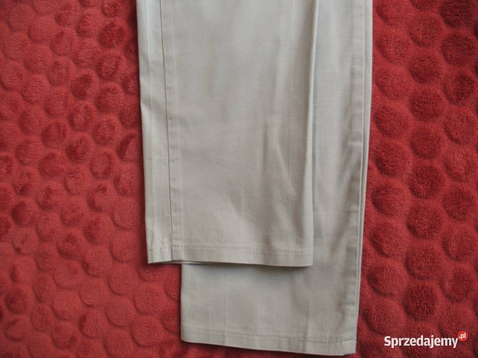Spodnie bawełniane 38 M biodra 96 beżowe mazowieckie Siedlce