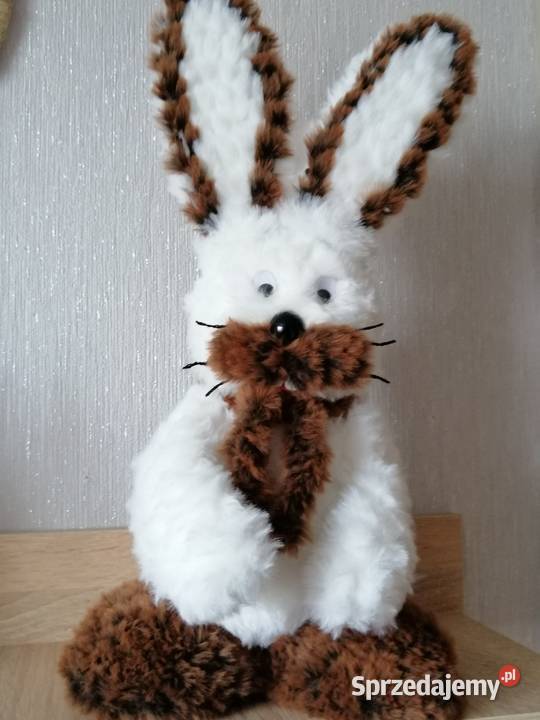 Zajączek wielkanocny biały Dekoracja świąteczna Dom i Ogród Katowice sprzedam