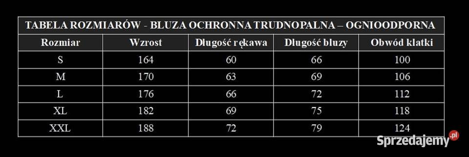 Bluza spawalnicza jedyne 50 małopolskie