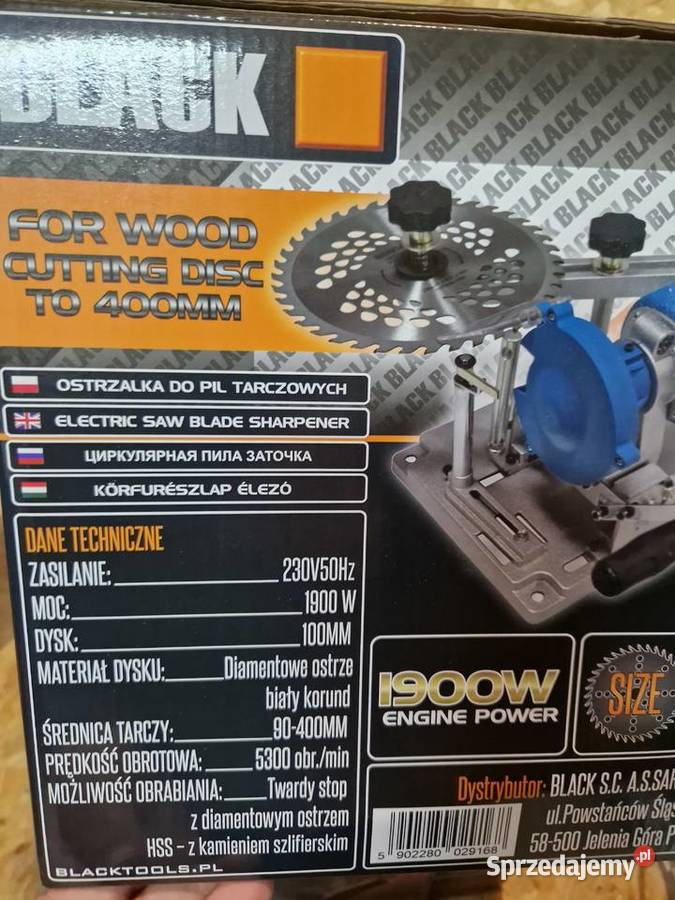 OSTRZAŁKA DO PIŁ WIDIOWYCH BLACK 1900W 90400 Głogowa