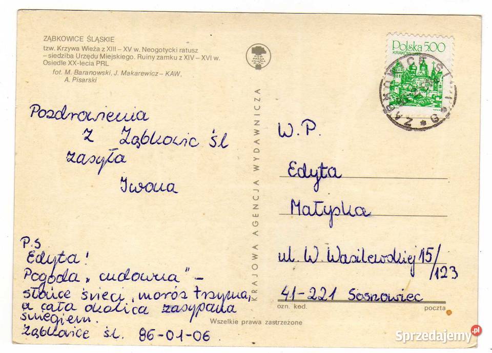 ZĄBKOWICE ŚLĄSKIE 1 POCZTÓWKA WIELOWIDOKOWA świętokrzyskie Krynki