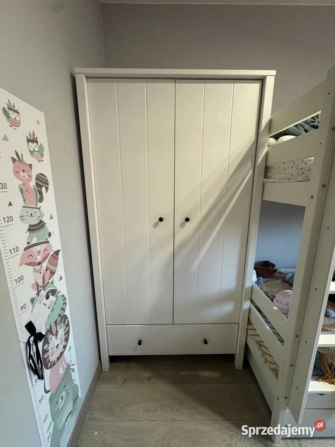 Szafa dziecięca biała 188x102x55 solidna Wrocław sprzedam