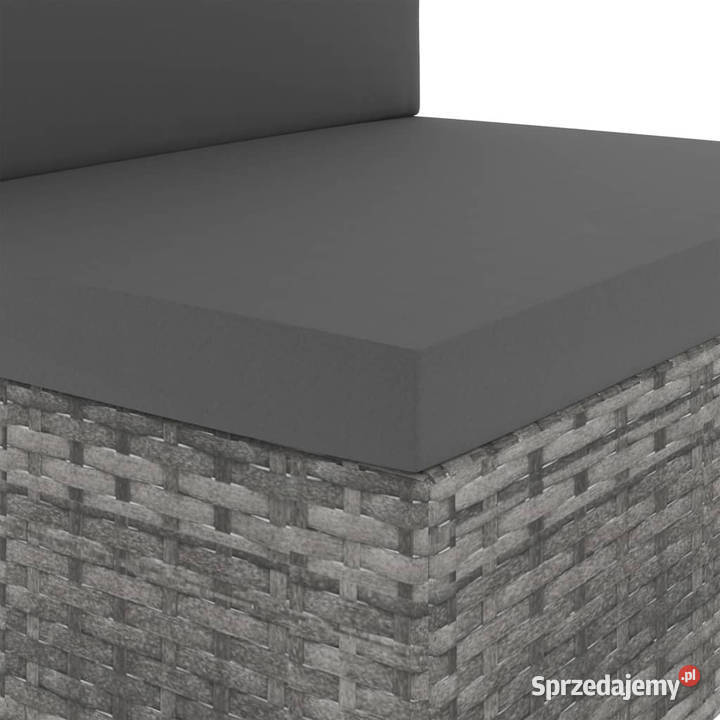 Sofa modułowa 2osobowa rattan PE szara WM49525