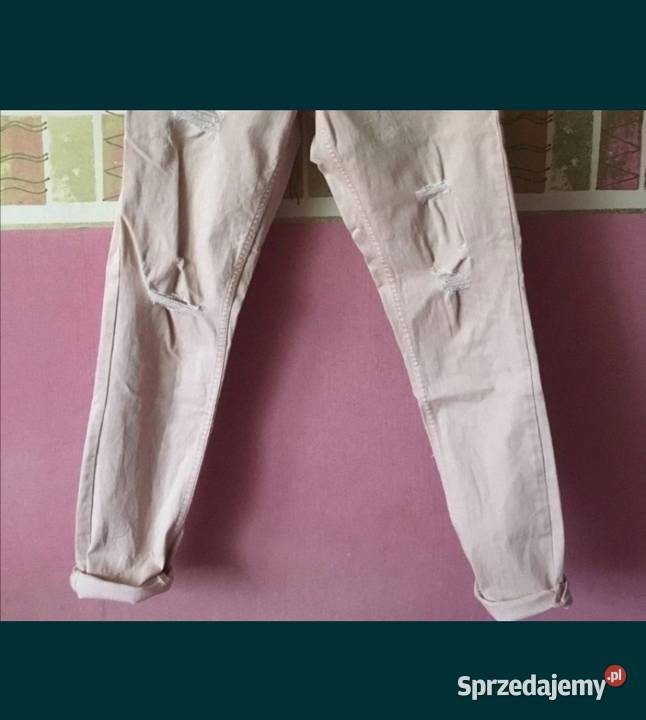 HM spodnie dżinsowe straight ripped destroyed Leszno sprzedam