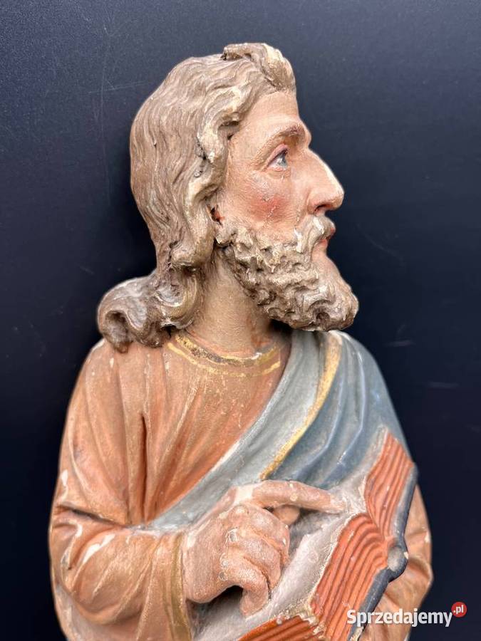 Rzeźba drewniana Św Mateusz XIXw Poznań