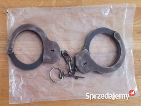 Kajdanki stalowe polskie Policja Milicja