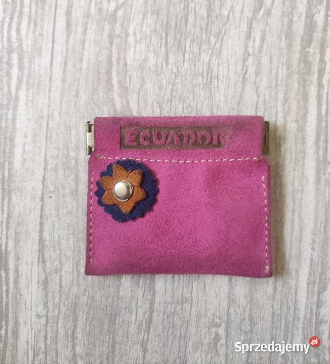 Portfel saszetka różowa rękodzieło Ekwador Pozostałe Jawiszowice