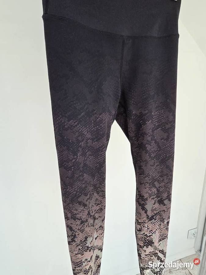 Legginsy zwierzęcy print czarno brązowe Liszki