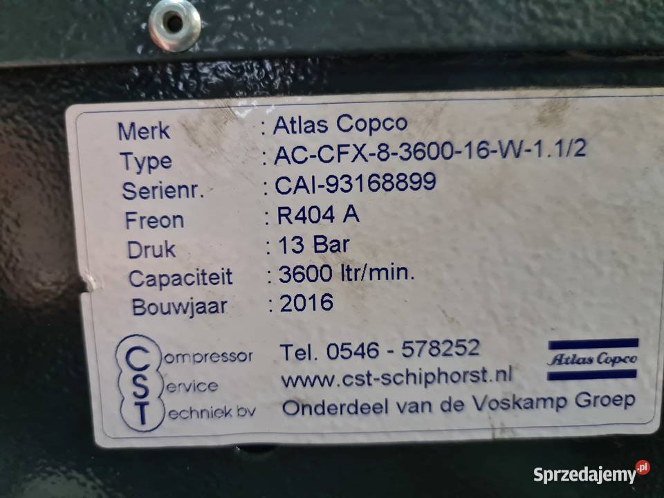 OSUSZACZ ZIĘBNICZY ATLAS COPCO FX 8 36m3min Zduny