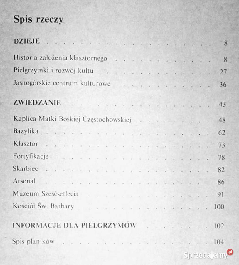 Przewodnik Jasna Góra Zbigniew Bania Rok wydania 1984 Pozostałe
