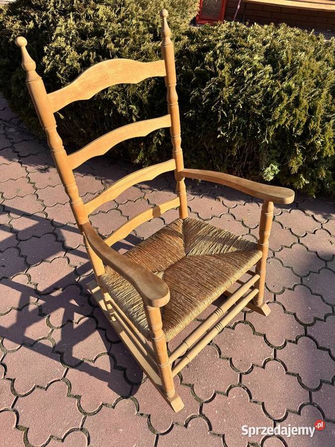 Fotel bujany drewniany bujak na biegunach Dom i Ogród Garwolin