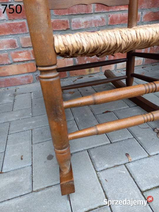 Fotel bujany drewniany rattan Rustykalny 750 Gawroniec