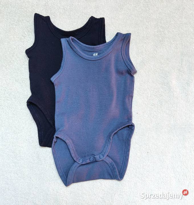 Body HM 50 noworodek newborn bawełna niebieskie Szczecin