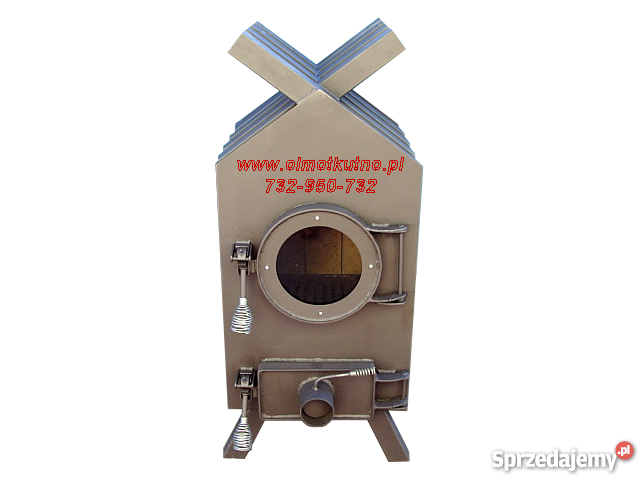 Piec nadmuchowy 15 KW z szamotem jedyn wzór w drewno łódzkie Kutno