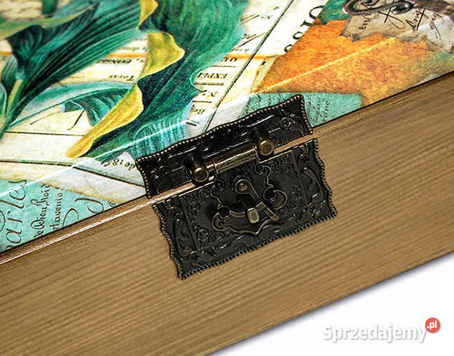 duża HERBACIARKA drewniane pudełko 12 przegródek kujawsko-pomorskie Bydgoszcz