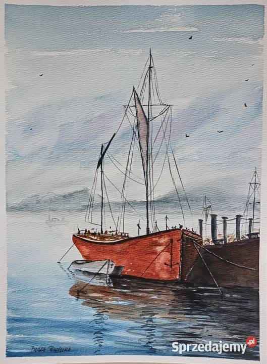 Akwarela Akwarelka Obraz pt Kei 31 x 23 Świnoujście