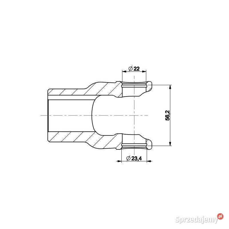Widłak maszynowy ze śrubą ściskającą 8mm otwór Kamionna