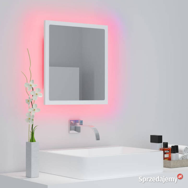Lustro łazienkowe LED białe 40x85x37 akryl Warszawa sprzedam