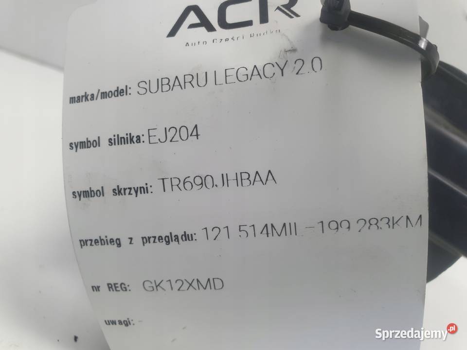 Subaru Legacy IV 20 B POMPA POWIETRZA WTÓRNEGO Silniki i osprzęt Janów