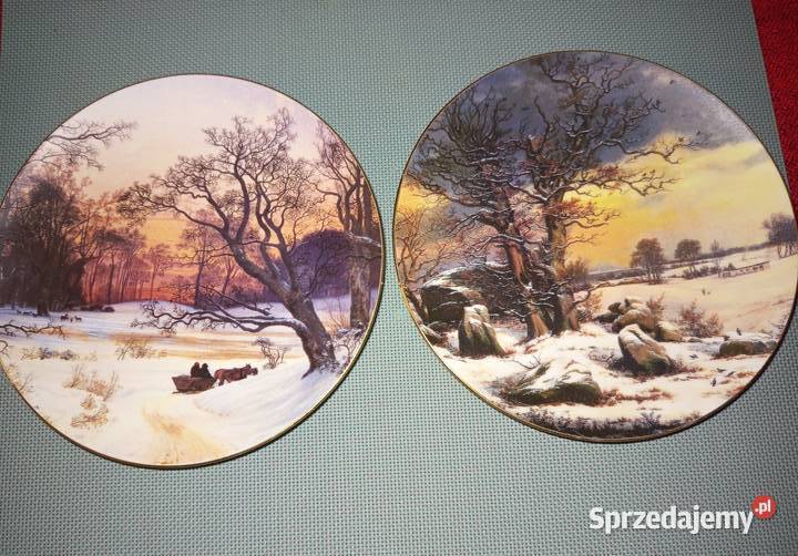 2 x Obraz na porcelanie sygnowane Warszawa