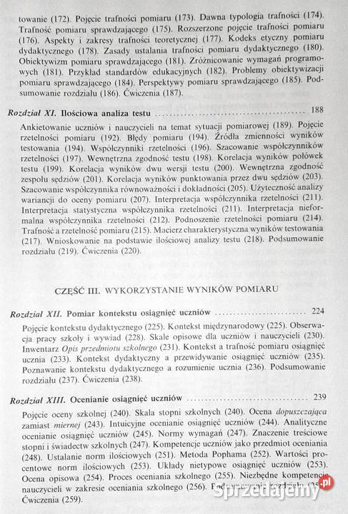Pomiar wyników kształcenia Bolesław Niemierko Rok wydania 1999 Chełm sprzedam