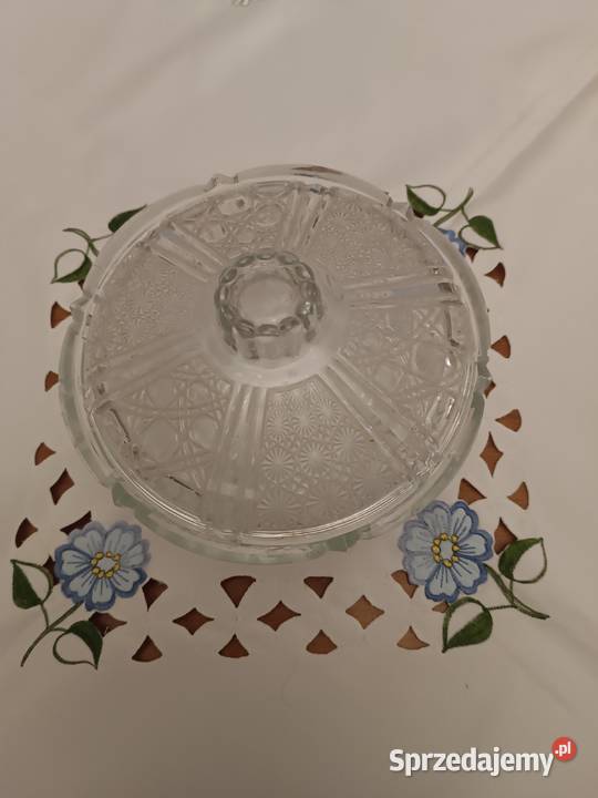 Ładny szklany pojemnik na słodycze Łąki Kozielskie