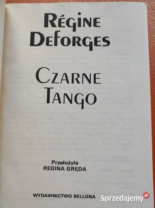 Czarne Tango Rgine Deforges Kielce sprzedam