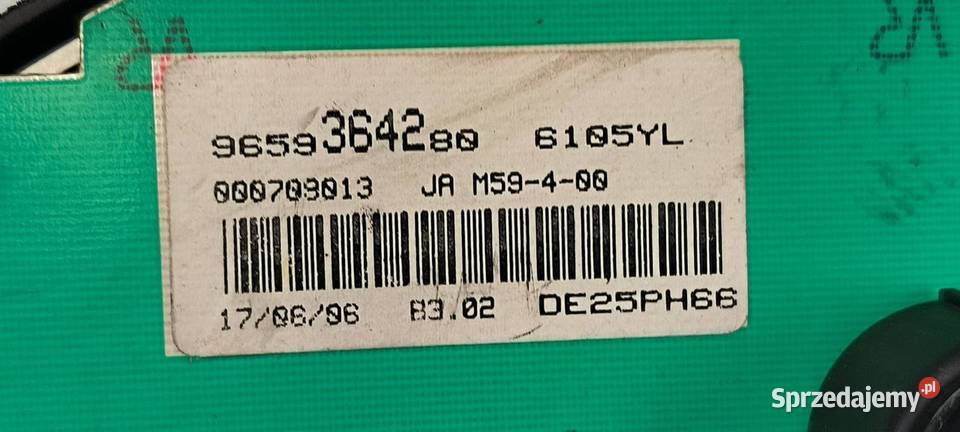 LICZNIK ZEGAR PEUGEOT PARTNER I LIFT 9659364280