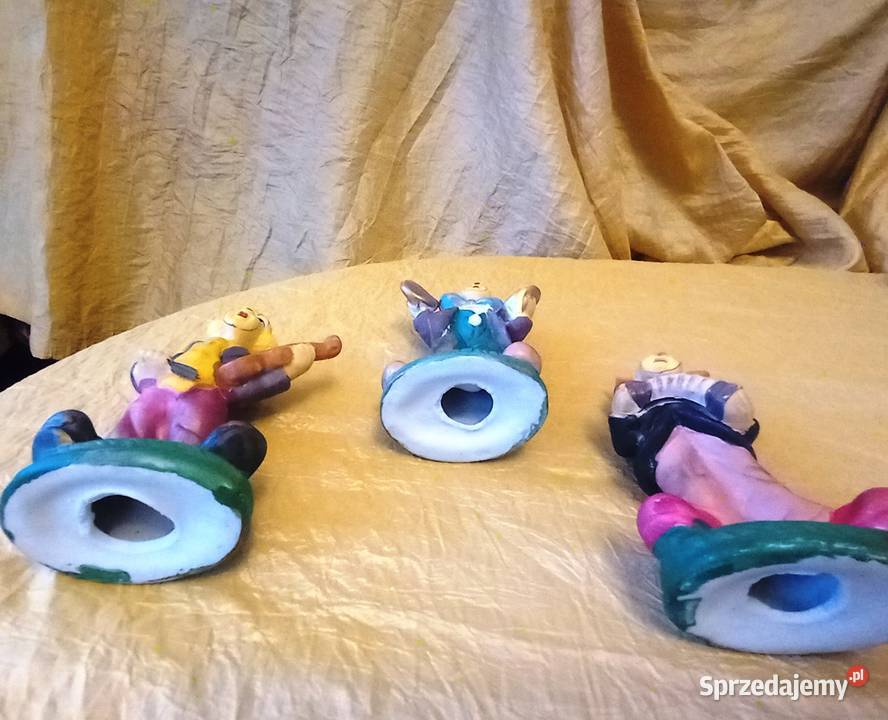 Orkiestra 3 figurek klownów ceramicznych Pozostałe Ząbkowice Śląskie