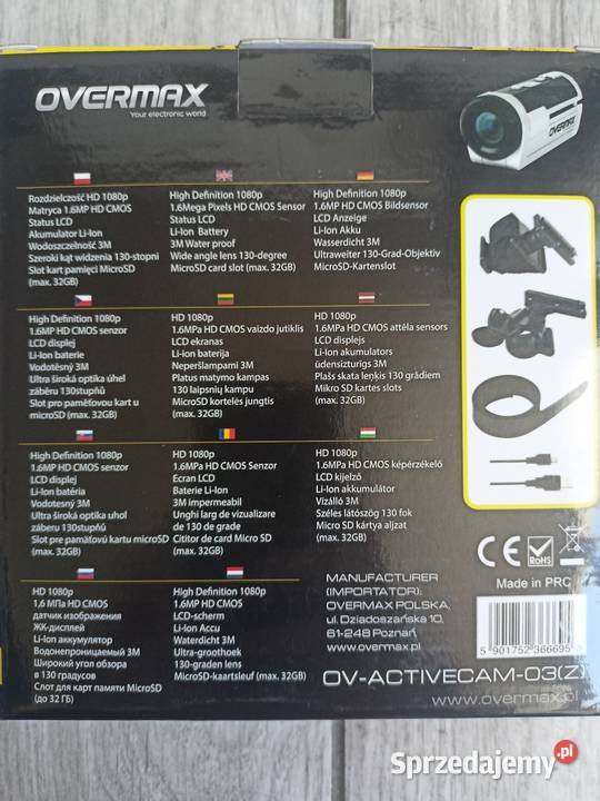 Kamera 0V ACTIVECAM 03 Overmax Kamery dolnośląskie Legnica