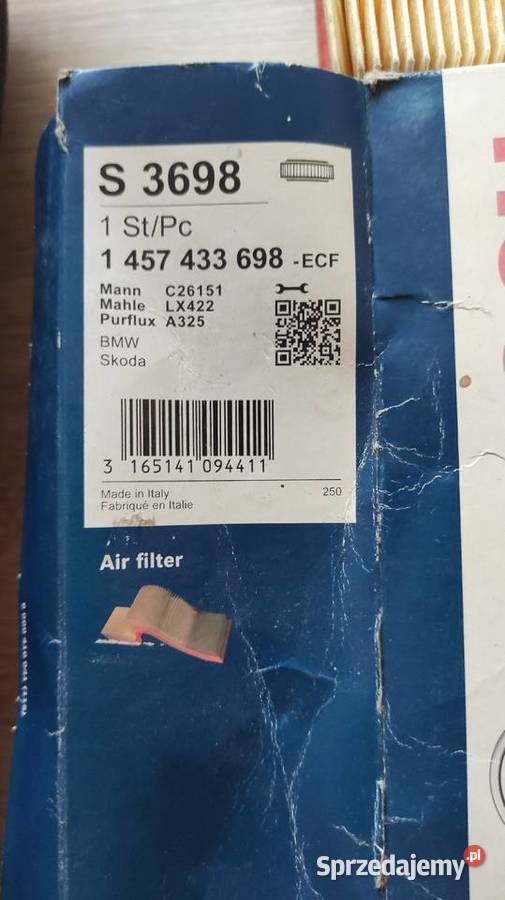 Filtr powietrza Bosch 1 457 433 698 BMW Skoda Cieszyn