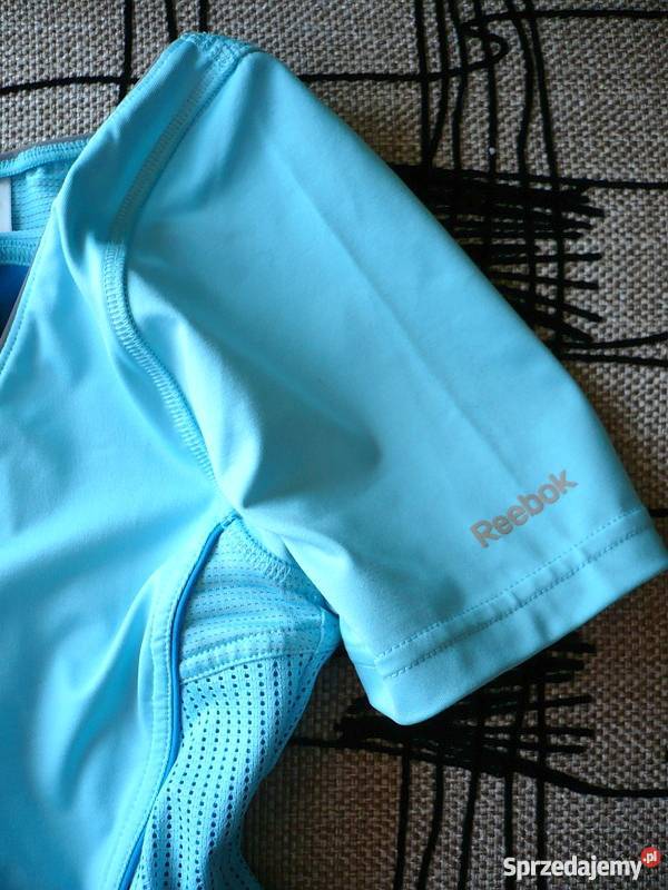 Błękitna koszulka na krótki rękaw Reebok XS 34 S Toruń