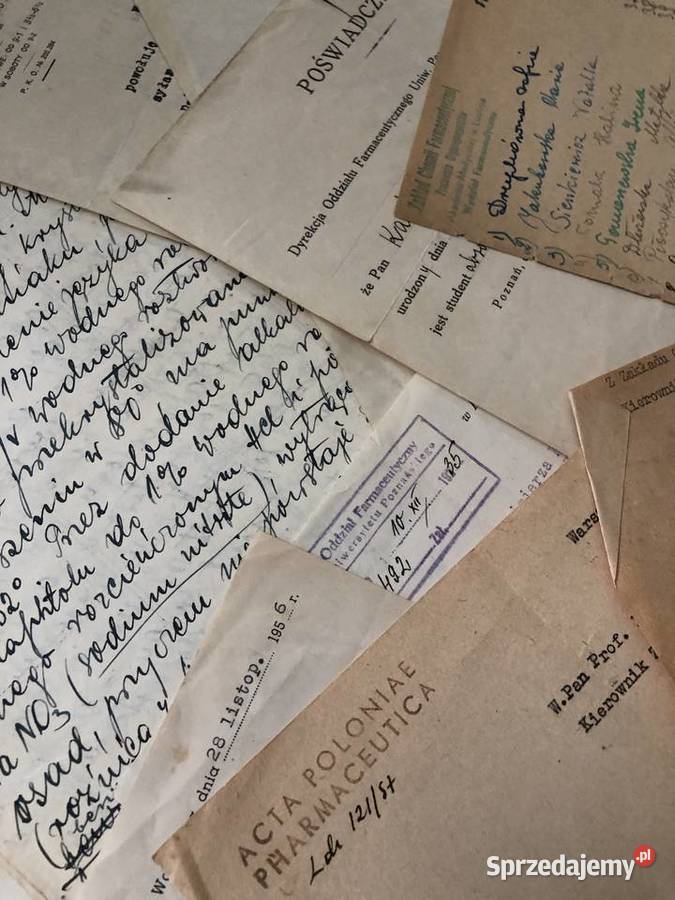 Farmacja stare dokumenty medyczne uniwersytet łódzkie Łowicz