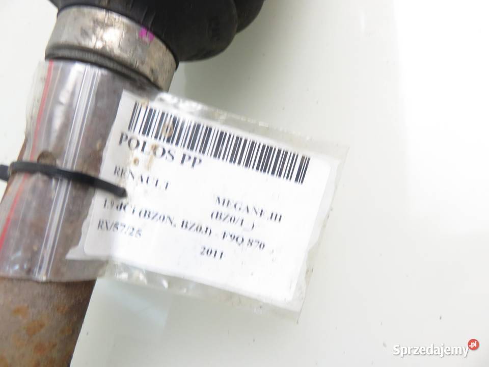 PÓŁOŚ PRAWA PRZEDNIA RENAULT MEGANE III 19 dCi