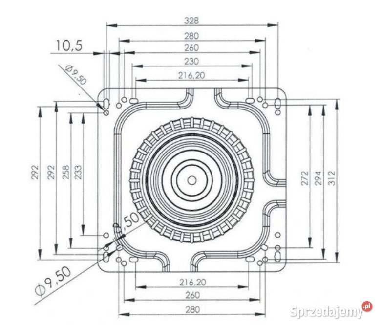 Płyta obrotowa siedzenia fotela podstawa