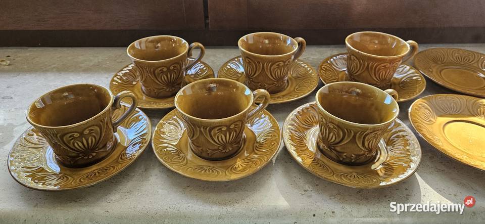 Filiżanki PRL Tułowice 6 ze spodeczkami 6 Kraków