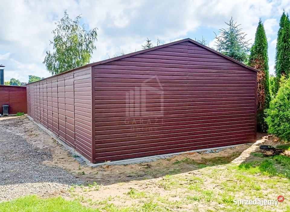 Hala Garaż Blaszany 20x6m 4x Brama dwuskrzydłowa Sprzedaż