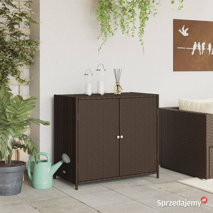 Szafka ogrodowa brązowa 83x45x76 polirattan Warszawa