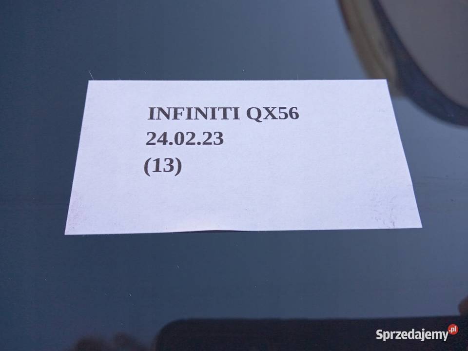 SZYBA BOCZNA DRZWI LEWY TYŁ INFINITI QX56 JA60 szyby wielkopolskie Nowy Tomyśl