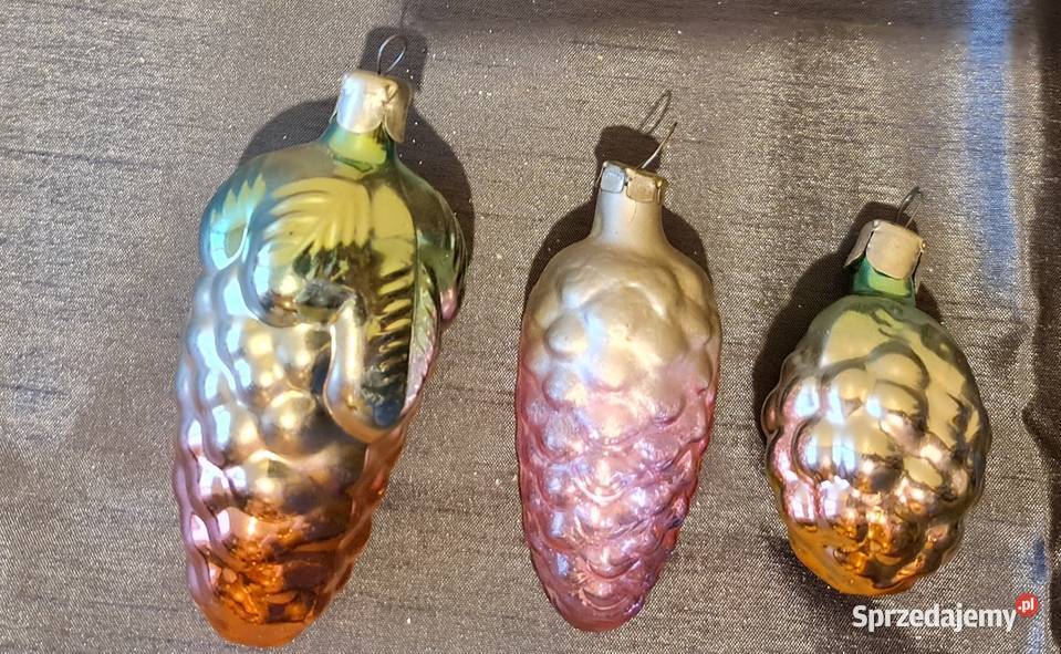 Unikatowe stare bombki SZYSZKI PRL Warszawa