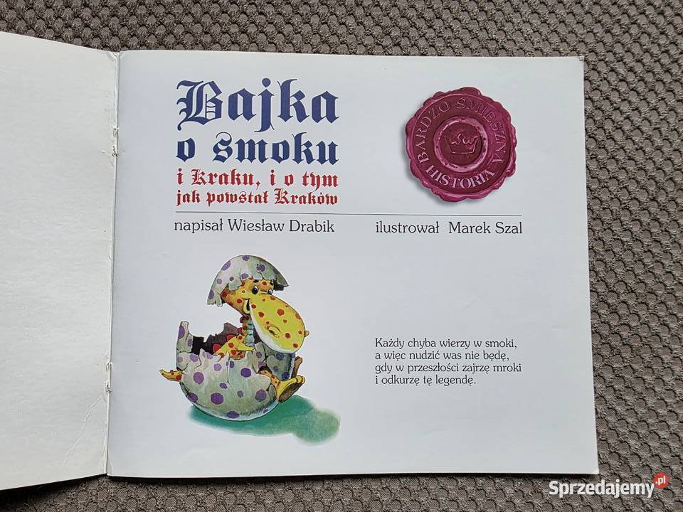Bajka o smoku i Kraku i o tym powstał Kraków sprzedam