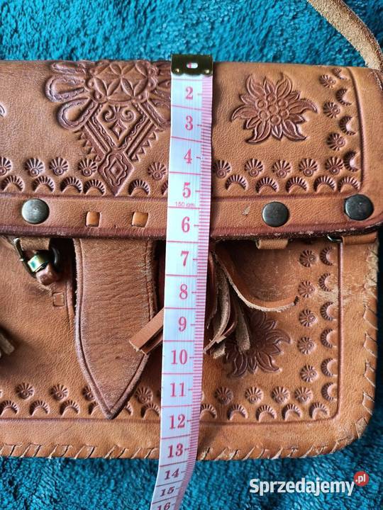 Torebka damska skórzana vintage ręcznie robiona wielkopolskie Konin sprzedam